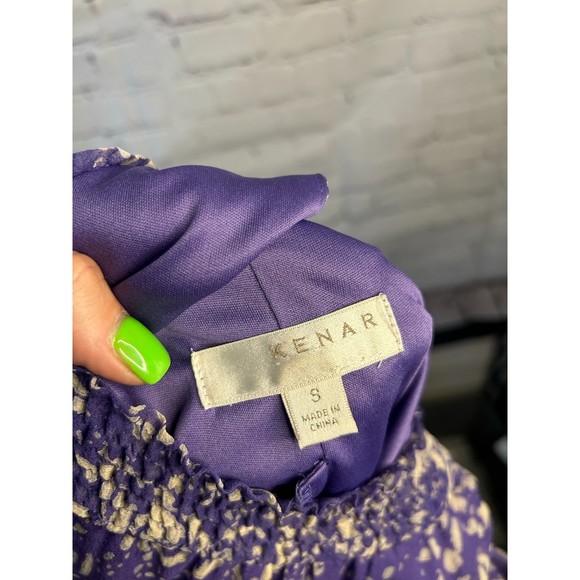 Women's Kenar Purple w/ Stylish Pattern Sleeveless Blouse. SZ S. NWOT. - Picture 4 of 4